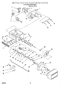 MOTOR AND ICE CONTAINER Diagram and Parts List for KSSS42QHX00  KitchenAid Refrigerator