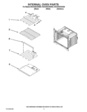 INTERNAL OVEN PARTS Diagram and Parts List for WOC54EC0AW00  Whirlpool Microwave Oven Combo