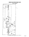 BRAKE AND DRIVE TUBE Diagram and Parts List for LA5800XTF1  Whirlpool Washer