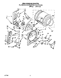 BULKHEAD Diagram and Parts List for LGV4436AN0  Whirlpool Dryer