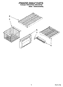 FREEZER SHELF PARTS Diagram and Parts List for KSSO42QTX02  KitchenAid Refrigerator