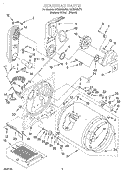 BULKHEAD Diagram and Parts List for GGX9868JQ0  Whirlpool Dryer