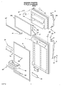 DOOR Diagram and Parts List for ST18HPXKQ00  Whirlpool Refrigerator