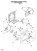 DISPENSER FRONT PARTS Diagram and Parts List for CS25CFXTQ00  Crosley Refrigerator