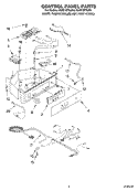 CONTROL PANEL PARTS Diagram and Parts List for KUIS18PNJW4  KitchenAid Ice Maker