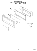 DOOR PARTS Diagram and Parts List for GH8155XMQ0  Whirlpool Microwave
