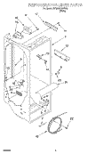 REFRIGERATOR LINER Diagram and Parts List for 2VGD23DQFW00  Whirlpool Refrigerator