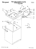 TOP AND CABINET PARTS Diagram and Parts List for 7MBP11973MQ0  Whirlpool Washer