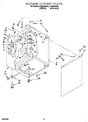 WASHER CABINET Diagram and Parts List for LTE5243BN0  Whirlpool Washer Dryer Combo