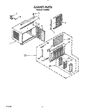CABINET Diagram and Parts List for CAH8WB4  Crosley Air Conditioner
