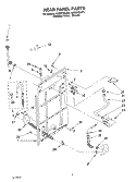 REAR PANEL Diagram and Parts List for KAWS700JT3  KitchenAid Washer