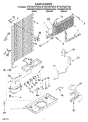 UNIT Diagram and Parts List for ET6CSKXKT00  Whirlpool Refrigerator