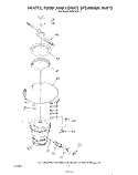 HEATER, PUMP AND LOWER SPRAY ARM Diagram and Parts List for DU8550XT1  Whirlpool Dishwasher
