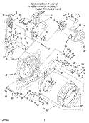 BULKHEAD Diagram and Parts List for KGYS677EZ2  KitchenAid Dryer