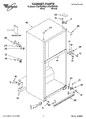 CABINET PARTS Diagram and Parts List for ET8WTEXMT01  Whirlpool Refrigerator