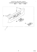 CONTROL PANEL Diagram and Parts List for KUDC25CHBL0  KitchenAid Dishwasher