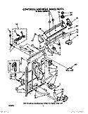 CONTROLS AND REAR PANEL Diagram and Parts List for LA5558XTF0  Whirlpool Washer