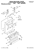 DOOR AND PANEL PARTS Diagram and Parts List for KUDI02CRWH3  KitchenAid Dishwasher
