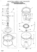 AGITATOR, BASKET AND TUB Diagram and Parts List for LLV8245DQ0  Whirlpool Washer
