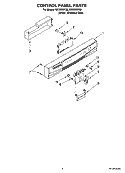 CONTROL PANEL PARTS Diagram and Parts List for IUD8000RS8  Whirlpool Dishwasher