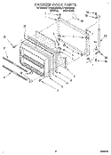 FREEZER DOOR Diagram and Parts List for TT18AKXBN01  Estate Refrigerator