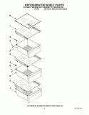 REFRIGERATOR SHELF PARTS Diagram and Parts List for 7GSC22C6XW00  Whirlpool Refrigerator