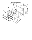FREEZER DOOR Diagram and Parts List for RT20AKXZW00  Roper Refrigerator