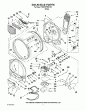 BULKHEAD PARTS Diagram and Parts List for 7MWGD7800XW0  Whirlpool Dryer