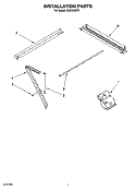 INSTALLATION PARTS Diagram and Parts List for ACQ184XR1  Whirlpool Air Conditioner