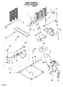 UNIT Diagram and Parts List for ER9SHKXKQ01  Whirlpool Refrigerator