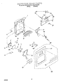 DISPENSER FRONT Diagram and Parts List for ED22TEXHW01  Whirlpool Refrigerator