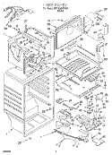 LINER Diagram and Parts List for 3ET18GMXFW01  Whirlpool Refrigerator