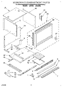 MICROWAVE COMPARTMENT Diagram and Parts List for KEMS306BAL3  KitchenAid Wall Oven