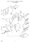 AIRFLOW AND CONTROL Diagram and Parts List for X05002G0  Roper Air Conditioner