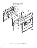 OVEN DOOR Diagram and Parts List for RM288PXV0  Whirlpool Microwave Oven Combo