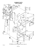 CABINET Diagram and Parts List for ET18PKXSW03  Whirlpool Refrigerator