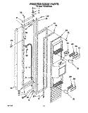 Part Location Diagram of 2000721 Whirlpool HINGE-DOOR