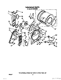BULKHEAD Diagram and Parts List for 6LE5700XSW0  Whirlpool Dryer