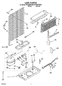 UNIT PARTS Diagram and Parts List for ET5WSEXST00  Whirlpool Refrigerator