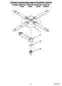 LOWER WASHARM AND STRAINER PARTS Diagram and Parts List for KUDS03FTWH1  KitchenAid Dishwasher