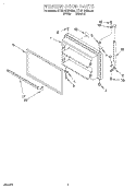 FREEZER DOOR Diagram and Parts List for KTHD18KEAL01  Whirlpool Refrigerator