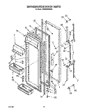 REFRIGERATOR DOOR Diagram and Parts List for 3ED25RQXXW00  Whirlpool Refrigerator