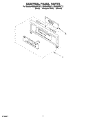 CONTROL PANEL Diagram and Parts List for RBD306PDT13  Whirlpool Wall Oven