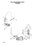 FILL AND OVERFILL Diagram and Parts List for KUDA23ZY1  KitchenAid Dishwasher