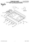 COOKTOP PARTS Diagram and Parts List for SF310PEKN1  Whirlpool Range