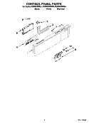 CONTROL PANEL PARTS Diagram and Parts List for KUDS02SRBL4  KitchenAid Dishwasher