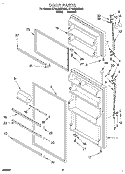 DOOR Diagram and Parts List for ET16JMXDN02  Whirlpool Refrigerator