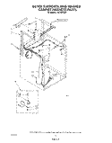 DRYER SUPPORTS AND WASHER CABINET H Diagram and Parts List for LT5100XSW1  Whirlpool Washer Dryer Combo