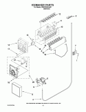 ICEMAKER PARTS Diagram and Parts List for BRS70ERANA01  Whirlpool Refrigerator