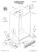 CABINET PARTS Diagram and Parts List for BRS70ZRANA01  Whirlpool Refrigerator